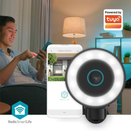 NEDIS IP kamera/ venkovní/ IP65/ Wi-Fi/ 4K/ 3840 x 2160/ Onvif/ reflektor/ detekce pohybu/ noční vidění 10m/ černá