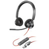 Zestaw słuchawkowy Poly Blackwire 3320 Stereo USB-C z certyfikatem Microsoft Teams + adapter USB-C/A