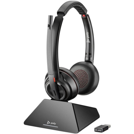 Poly Savi 8220 - Savi 8200 series - headset - headset - DECT / Bluetooth - wireless