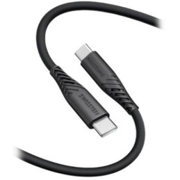 Swissten Datový kabel SOFT SILICONE USB-C / USB-C 1,5 M, PD 60 W, černý