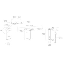 BENQ Lampa LED pro elektronické čtení LaptopBar White/ bílá/ pro notebooky