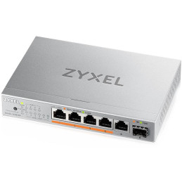 Zyxel XMG-105HP 5 Ports 2,5G + 1 SFP+, 4 ports 70W total PoE++ Desktop MultiGig unmanaged Switch