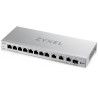 Zyxel XGS1250-12 v2, 12-portowy gigabitowy przełącznik stacjonarny zarządzany przez sieć z 8 portami 1G + 3 portami MultiGig 1/2