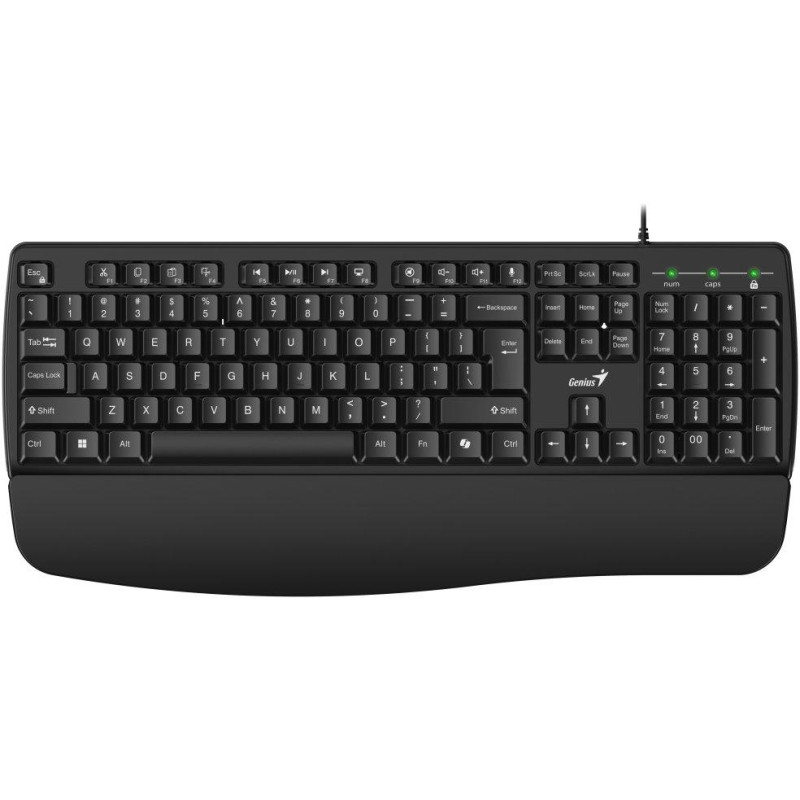 GENIUS KB-123 / Kabelgebunden mit Abdeckung / Copilot / USB / schwarz / CZ+SK-Layout