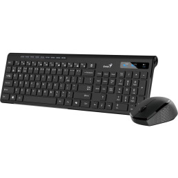 GENIUS SlimStar 8230/ Bezdrátový set Bluetooth + 2,4GHz/ připojení až 3 zařízení/ Copilot/ USB/ černá/ CZ+SK layout