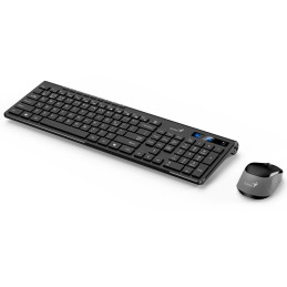 GENIUS SlimStar 8230/ Bezdrátový set Bluetooth + 2,4GHz/ připojení až 3 zařízení/ Copilot/ USB/ černá/ CZ+SK layout