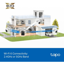 TP-Link Tapo C560WS - Venkovní Wi-Fi kamera s rozlišením 4k, rotace a sledování pohybu 360°, noční vidění, 1x LAN, IP66