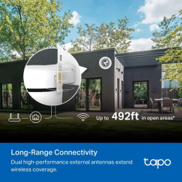 TP-Link Tapo C530WS - Venkovní Wi-Fi kamera s rozlišením 3K, rotace a sledování pohybu 360°, noční vidění, 1x LAN, IP66
