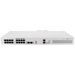 MikroTik Switch/Router CRS418-8P-8G-2S+RM, 8x GbE, 8x GbE PoE+ (150 W), 2x SFP+, USB 3.0, RouterOS, L5, Rack