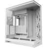 NZXT-Gehäuse H9 Flow Zweikammer-ATX / 3x140mm Lüfter / 1x120mm / perforierte Oberseite / Glasseitenteile, Front / weiß