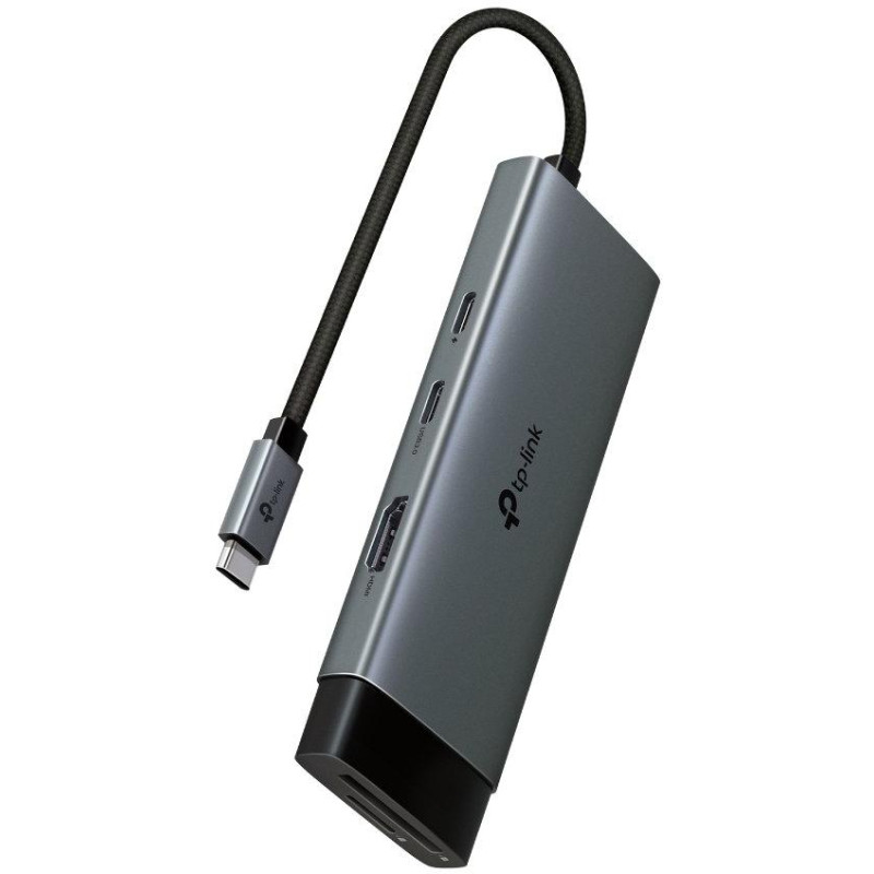 TP-Link UH7020C USB-C Hub mit 1x USB-C, 1x HDMI 4K bei 60Hz, 1x USB-C 100W PD, 2x USB-A, SD