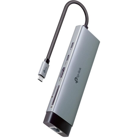 TP-Link UH9120C USB-C Hub na 1x USB-C, 1x HDMI 4K pri 60Hz, 1x USB-C 100W PD, 3x USB-A, 1x GLAN, 1x SD