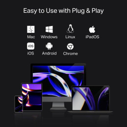 TP-Link UH9120C USB-C Hub na 1x USB-C, 1x HDMI 4K při 60Hz, 1x USB-C 100W PD, 3× USB-A, 1x GLAN, 1x SD