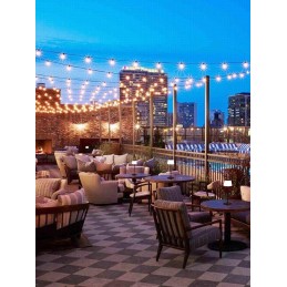 IMMAX venkovní solární LED stolní lampička BONITO/ 4W/ 200lm/ CCT/ 5000K/ stmívatelná/ IP44/ černá