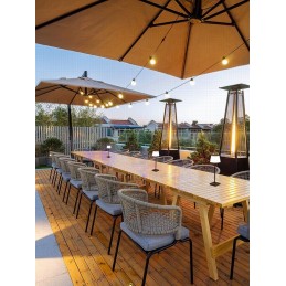 IMMAX venkovní solární LED stolní lampička BONITO/ 4W/ 200lm/ CCT/ 5000K/ stmívatelná/ IP44/ černá