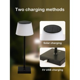 IMMAX venkovní solární LED stolní lampička BONITO/ 4W/ 200lm/ CCT/ 5000K/ stmívatelná/ IP44/ černá