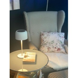 IMMAX venkovní solární LED stolní lampička CARO/ 4W/ 150lm/ CCT/ 3000K/ stmívatelná/ IP44/ bílá