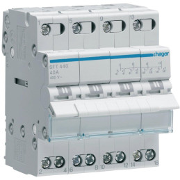Solarmi HAGER SFT440 4P 40A, přepínač sítí, skupinový