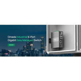 TP-Link IES206G - 6-portový Omada Industry Switch, 4x GLAN, 1x SFP, 1x Combo Gigabit SFP