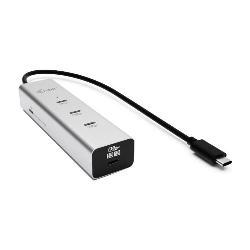 I-tec USB-C Charging Metal HUB 5port with USB-C video 8K, Power Delivery 85W