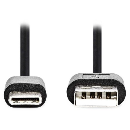 NEDIS kabel USB 2.0/ zástrčka USB-C - zástrčka USB-A/ černý/ bulk/ 1m