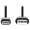 NEDIS USB 2.0 cable/ USB-C plug - USB-A plug/ black/ bulk/ 1m