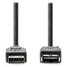 NEDIS predlžovací kábel USB 3.2 Gen 1/ zástrčka USB-A - zásuvka USB-A/ 5 Gbps/ okrúhly/ čierny/ bulk/ 1m