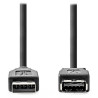 Kabel przedłużający NEDIS USB 3.2 Gen 1/wtyk USB-A męski - wtyk USB-A żeński/5 Gb/s/okrągły/czarny/luzem/2 m