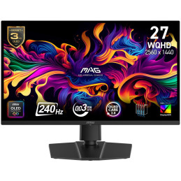 MSI Gaming MAG 271QP QD-OLED X24/ 26,5"/ 2560 x 1440/QD-OLED/ 0,03ms/ 240Hz/ 1000cd/m2/ 1500000:1/ HDMI/ DP/ černý