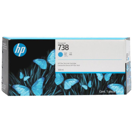 HP 738 - 300 ml - azurová - originální - DesignJet - inkoustová cartridge - pro DesignJet T950