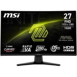 MSI Gaming MAG 274CXF 27/ 27" zakřivený/ 1920 x 1080/ VA/ 0,5ms/ 280Hz/ 300cd/m2/ 4000:1/ HDMI/ DP/ VESA/ černý