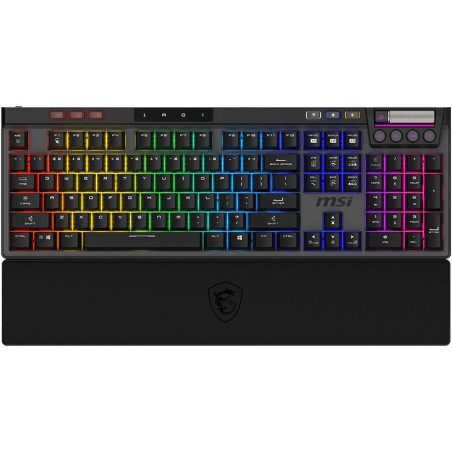 MSI gaming keyboard STRIKE PRO Wireless Silent/ wireless 2.4GHz+BT/ mechanical/ RGB/ USB/ pad/ CZ+SK layout