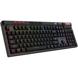 MSI herní klávesnice STRIKE PRO Wireless Silent/ bezdrátová 2,4GHz+BT/ mechanická/ RGB/ USB/ předložka/ CZ+SK layout