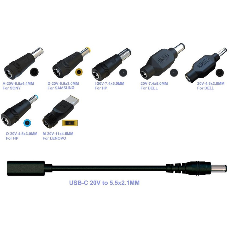 EUROCASE koncovky pro napájecí adaptér AD-716