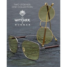 GUNNAR kancelářske/herní brýle  WITCHER CIRI  METEORITE/SADDLE  jantarová skla BLF 65 GUNNAR focus