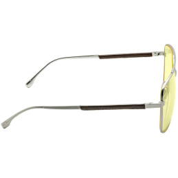 GUNNAR kancelářske/herní brýle  WITCHER WHITE WOLF STEEL/UMBER  jantarová skla BLF 65 GUNNAR focus