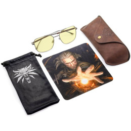 GUNNAR kancelářske/herní brýle  WITCHER WHITE WOLF STEEL/UMBER  jantarová skla BLF 65 GUNNAR focus