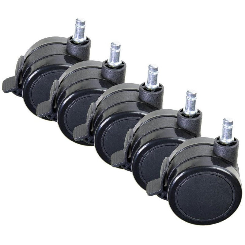 AROZZI Wheel Pack PU Lockable XL/ univerzální sada zamykatelných náhradních koleček pro herní židle