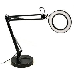 IMMAX LED stolní lampička ZOOM/ s lupou/ 12W/ 5V/2A/ stmívatelná/ černá