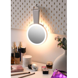 IMMAX LED kosmetické zrcátko SWEET Make up/ oboustranné/ 10x zvětšovací/ CCT/ stojánek na mobil/ bílé