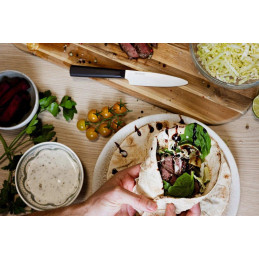 Kyocera Univerzální nůž 11 cm, bílá čepel, černá rukojeť