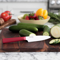 Kyocera Univerzální nůž 11 cm, bílá čepel, červená rukojeť