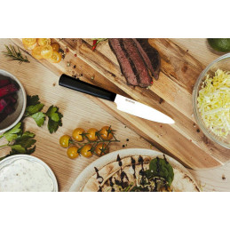 Kyocera Nůž na rajčata 12,5 cm, bílá čepel, pilkový, černá rukojeť