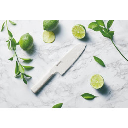 Kyocera Nůž Santoku 14 cm, bílá čepel, bílá rukojeť
