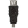 Adapter NEDIS USB 2.0/wtyczka USB micro B - gniazdo USB A/czarny/blister