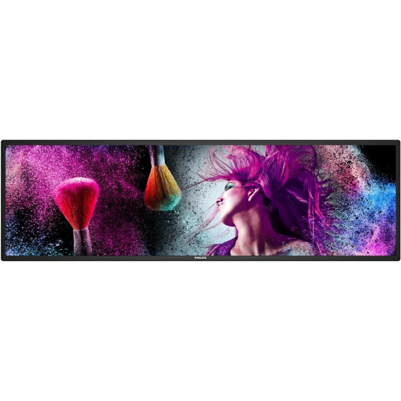 Philips IPS panel – 37" D-LED displej, rozlišení 1920×540, jas 700 cd/m2, AN, provoz 24/7