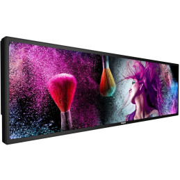 Philips IPS panel – 37" D-LED displej, rozlišení 1920×540, jas 700 cd/m2, AN, provoz 24/7