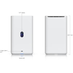 Ubiquiti UniFi UNAS 2 W - NAS server, 2x 3,5" slot HDD/SSD, RAID, 2.5GbE, 5Gbps USB-C, PoE++, bílý