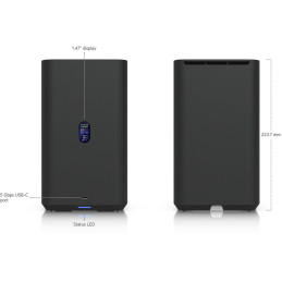 Ubiquiti UniFi UNAS 2 B - NAS server, 2x 3,5" slot HDD/SSD, RAID, 2.5GbE, 5Gbps USB-C, PoE++, černý