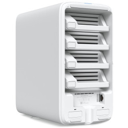 Ubiquiti UniFi UNAS 4 W - NAS server, 4x 3,5" slot HDD, 2x M.2 NVMe SSD slot, RAID, 2.5GbE, 5Gbps USB-C, PoE+++, bílý